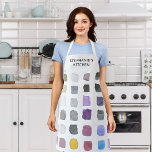 Personalized Kitchen Apron<br><div class="desc">Personalize this kitchen apron with your name.
It is decorated with an abstract watercolor pattern in muted shades.
Makes a perfect housewarming or hostess gift.
Original Watercolor © Michele Davies.</div>