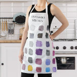 Personalized Kitchen  Apron<br><div class="desc">Personalize this kitchen apron with your name or monogram.
It is decorated with an abstract watercolor pattern in muted shades.
Makes a perfect housewarming or hostess gift.
Original Watercolor © Michele Davies.</div>