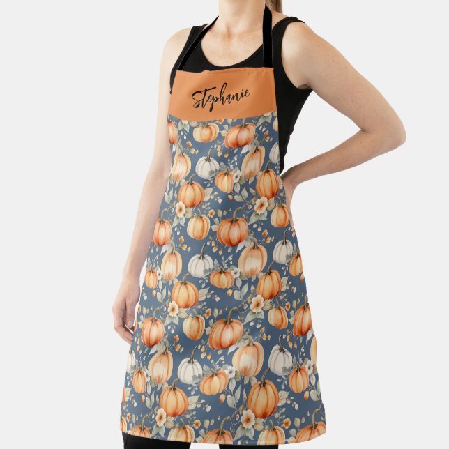 Personalized Kitchen Apron Pumpkins (Insitu)