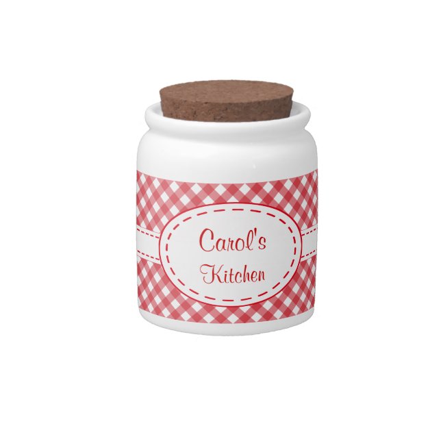 Personalized Kitchen Canister Candy Jar (Front)