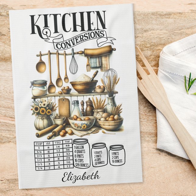 Personalized Kitchen Conversions  Towel (Creator Uploaded)