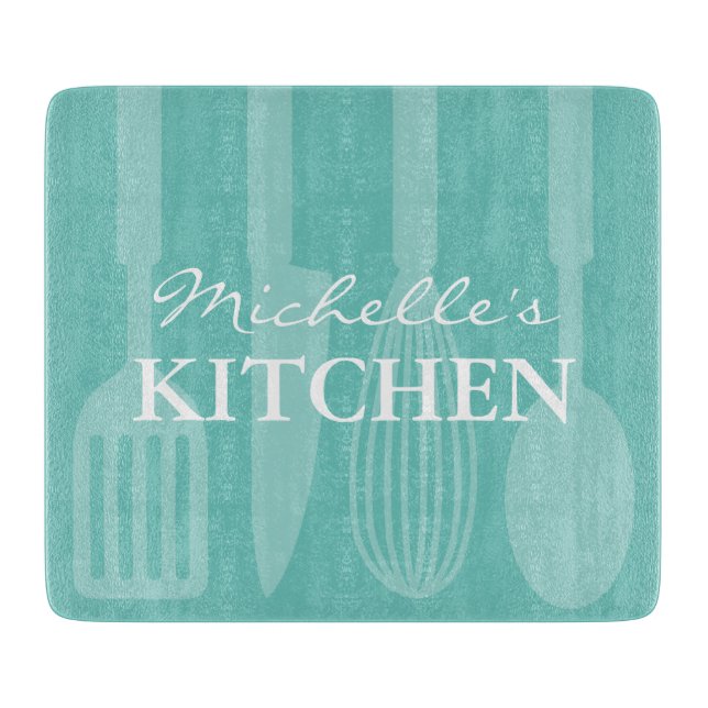 Personalized kitchen cooking utensil cutting board (Front)