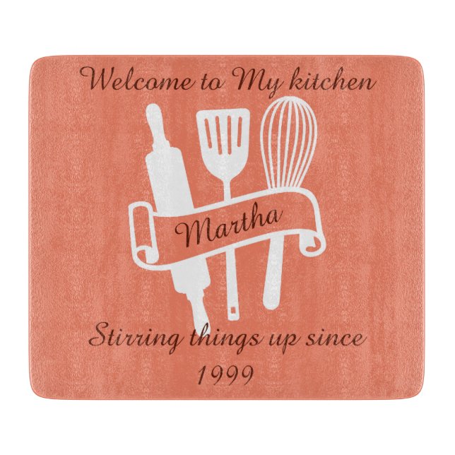 Personalized kitchen  cutting board (Front)
