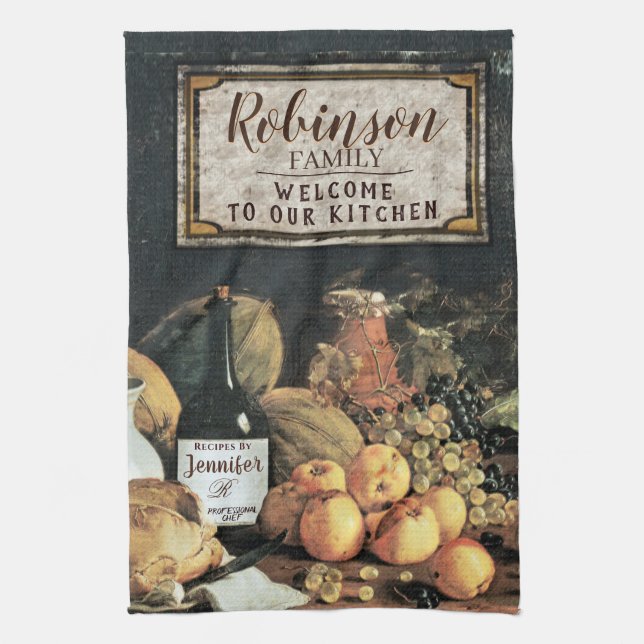 Personalized Kitchen Decor Kitchen Towel (Vertical)