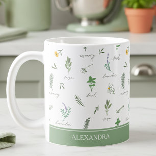 Personalized Kitchen Garden Botanical Mug