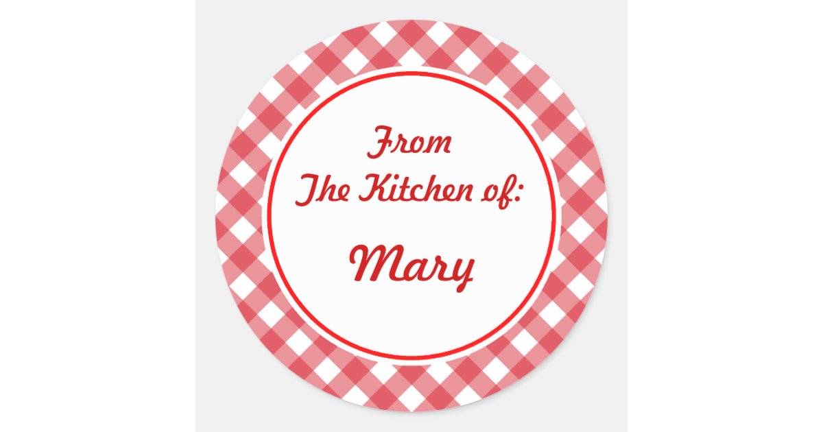 Personalized Kitchen Gift Tags Stickers Zazzle