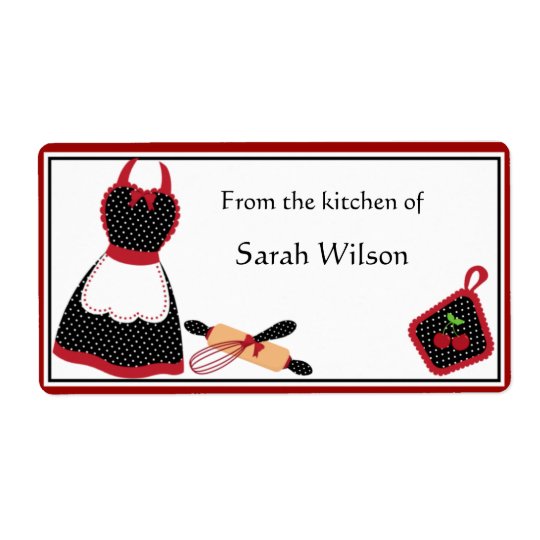 Personalized Kitchen Labels large size