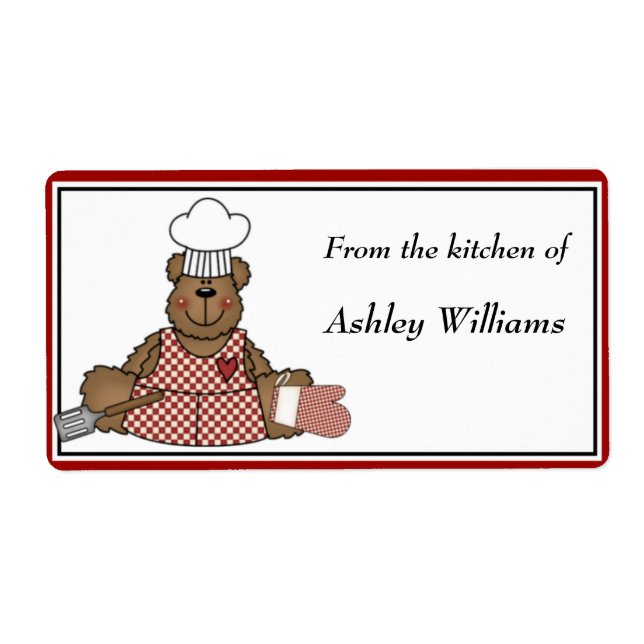 Personalized Kitchen Labels large size (Front)