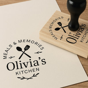 Personalized Kitchen Logo Rubber Stamp