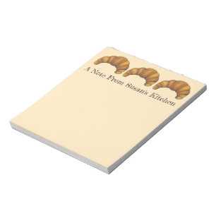 Personalized Kitchen Of Croissant Baker Pastry Notepad
