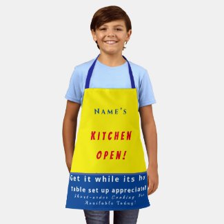 Personalized  Kitchen Open + 3Comments Funny Apron
