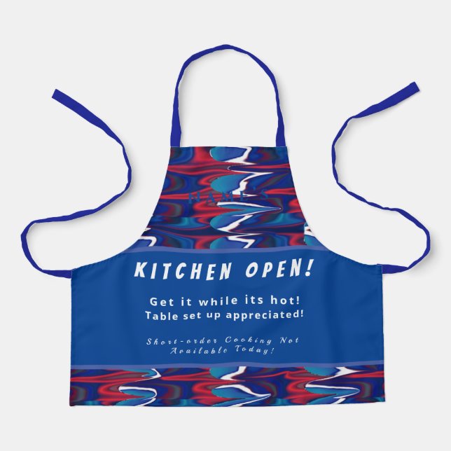 Personalized  Kitchen Open + 3Comments Funny Apron (Front)