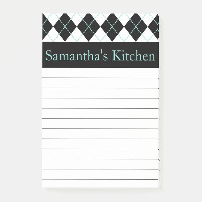 Personalized Kitchen Post It Notes Gift (Front)