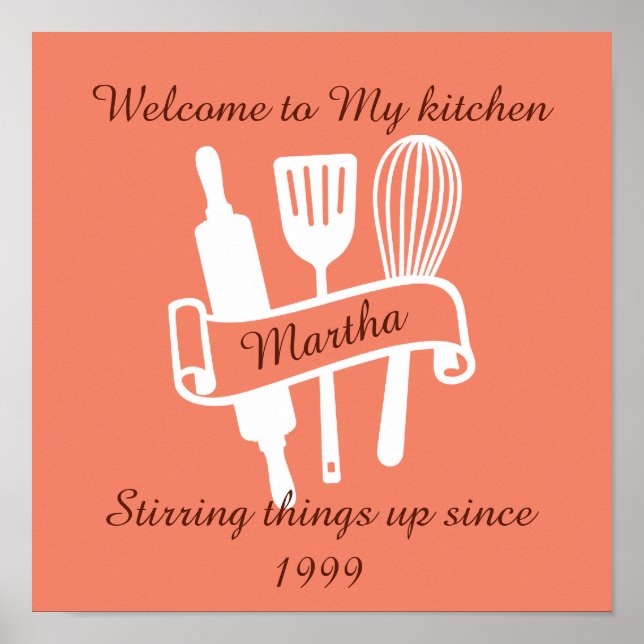 Personalized kitchen   poster (Front)