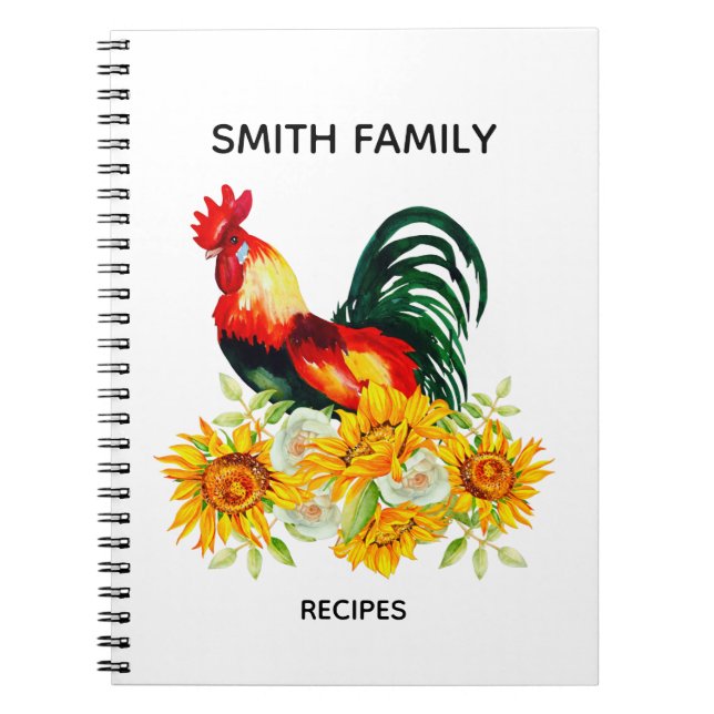 Personalized Kitchen recipes Notebook (Front)