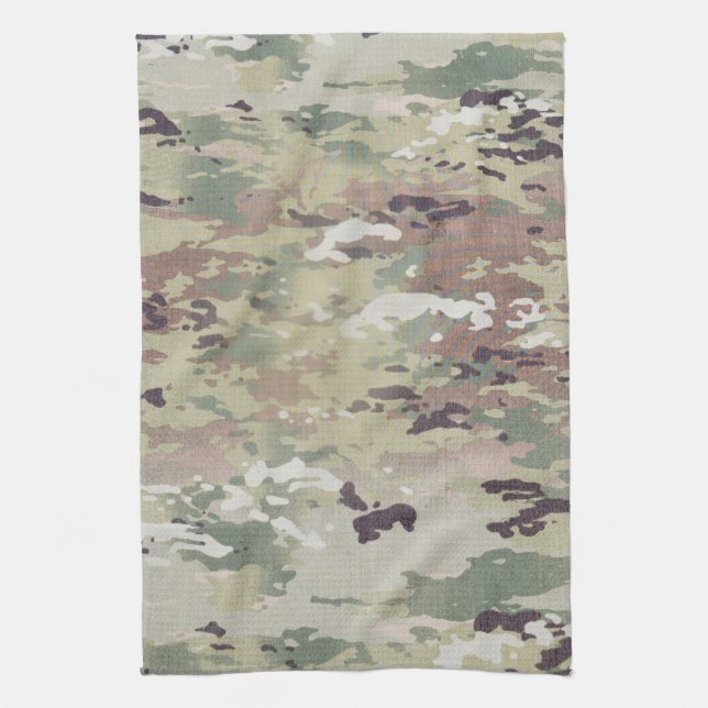 Personalized Kitchen Towel Army OCP Camo Uniform (Vertical)