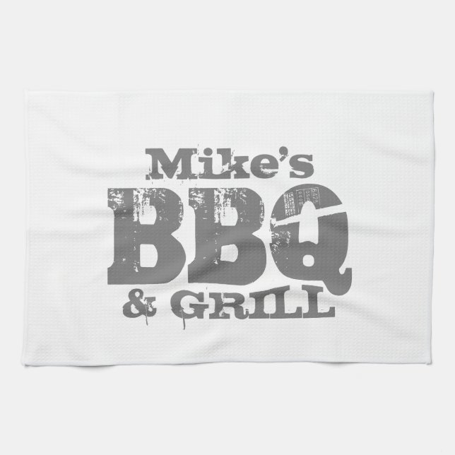 Personalized kitchen towel for BBQ party (Horizontal)