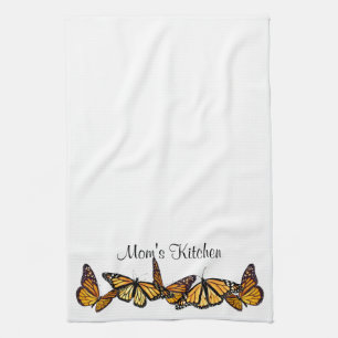 Personalized Kitchen Towels Monarch Butterflies
