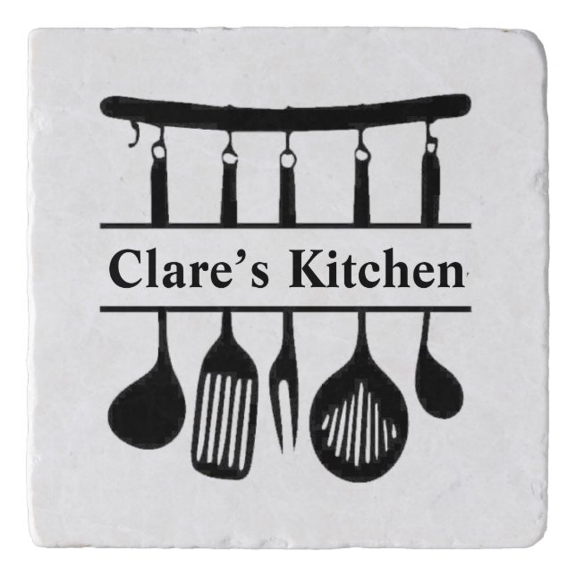 Personalized kitchen utensils  trivet (Front)