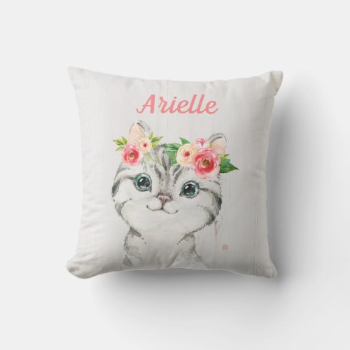 Personalized Kitten Pillow Cat Cushion