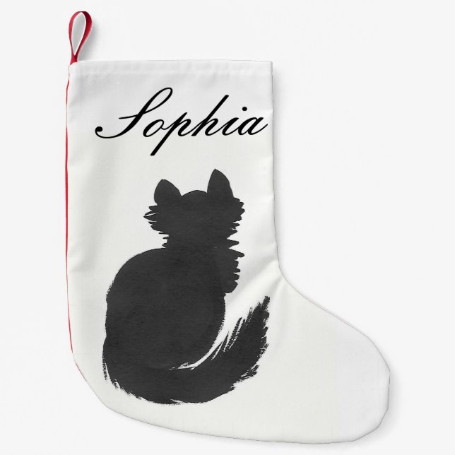 Personalized Kitten Small Christmas Stocking (Front)