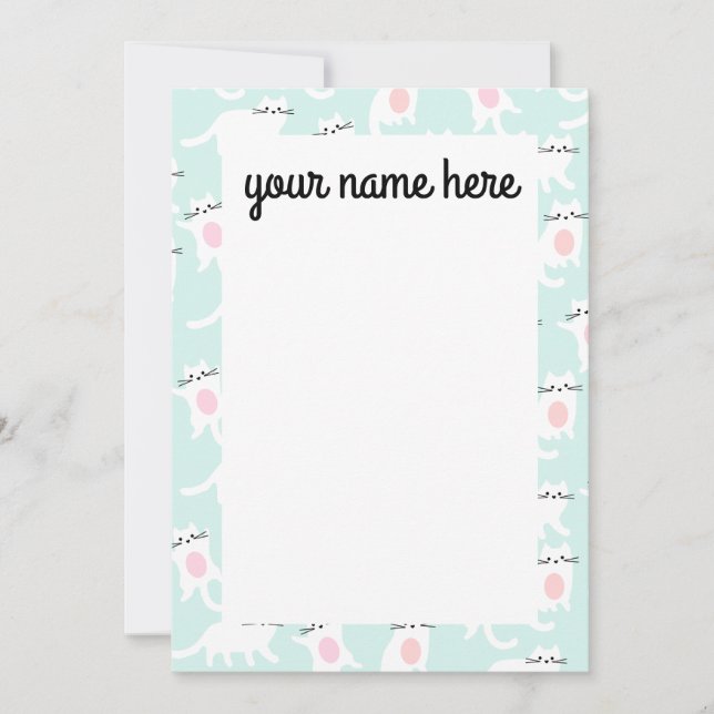 Personalized Kittens Notecards (Front)