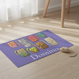 Personalized Kitty Cat Pattern Fun Print Placemat