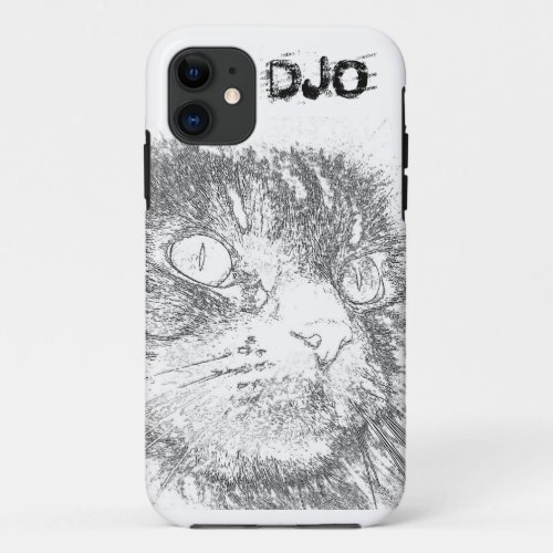 Personalized Kitty Face Outline iPhone 11 Case