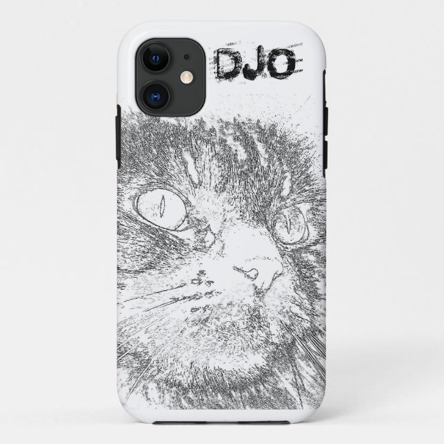 Personalized Kitty Face Outline Case-Mate iPhone Case (Back)