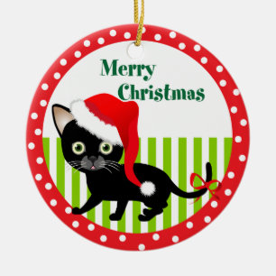 Personalized Kitty's Merry Christmas Ornament