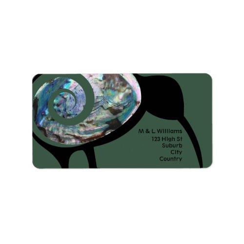 PERSONALIZED KIWI BLACK PAUA FERN KORU NEW ZEALAND LABEL