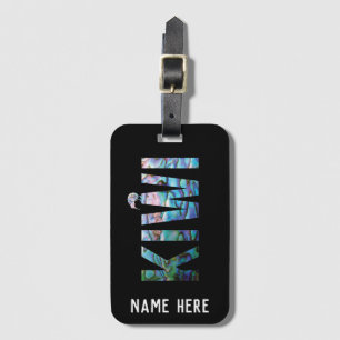 PERSONALIZED KIWI NEW ZEALAND PAUA LUGGAGE TAG