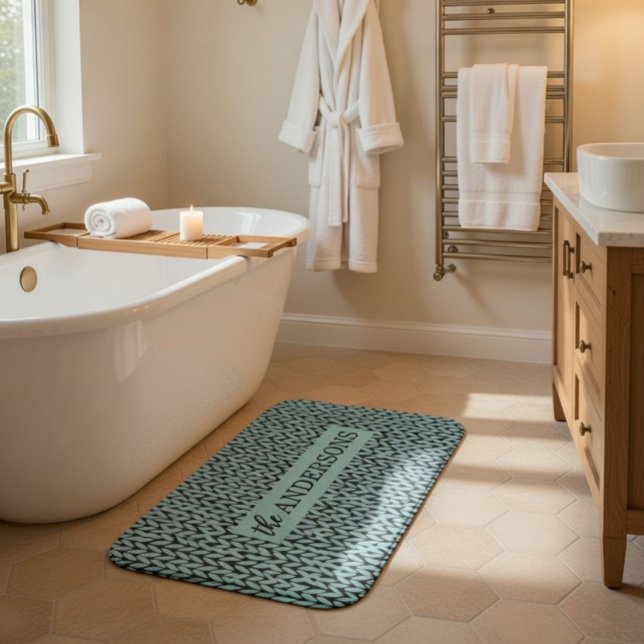 Personalized Knit Pattern  Bath Mat (Creator Uploaded)