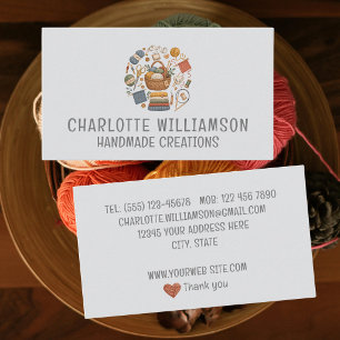 Personalized Knitting and Crochet Business Card