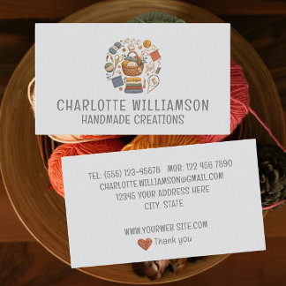 Personalized Knitting and Crochet Business Card