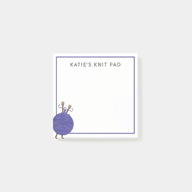 Personalized Knitting Knitter Post-it Notes (Front)