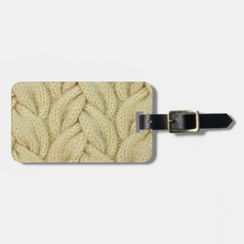 Personalized  Knitting Pattern Luggage Tag