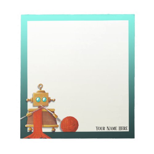 Personalized Knitting Robot Notepad