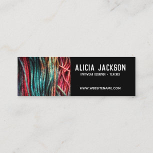 Personalized Knitting Yarn Mini Business Card