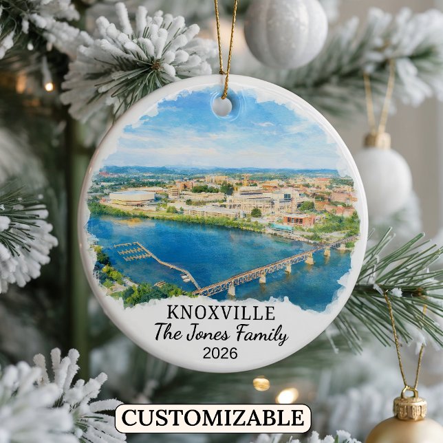 Personalized Knoxville Ornament, Custom Tennessee Ceramic Ornament (Creator Uploaded)
