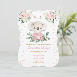 Personalized Koala Baby shower template