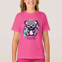 Personalized Koala Bear and Rainbow Poster