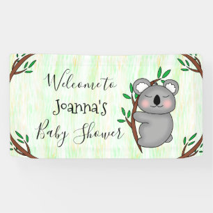 Personalized Koala Bear Baby Shower Banner