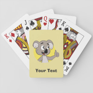 Personalized Koala bear cartoon Playing Cards
