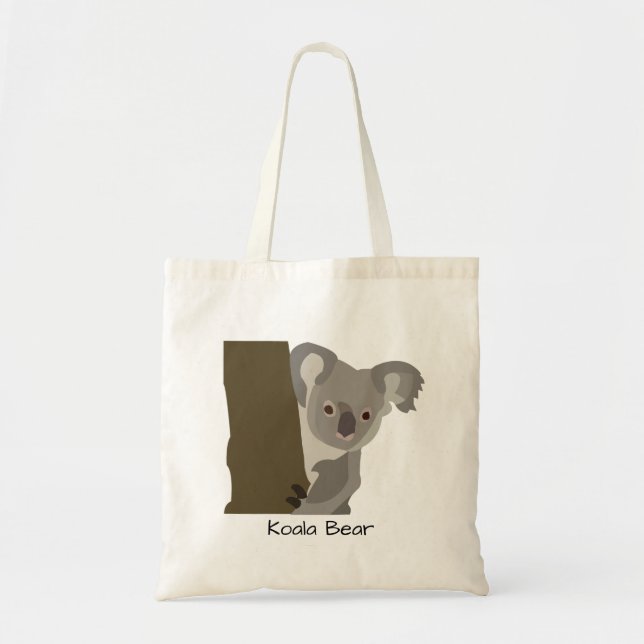 Personalized Koala Bear Kids Tote Bag (Front)