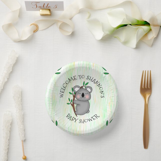 Personalized Koala Bear Themed Baby Shower Paper Bowls (Wedding)