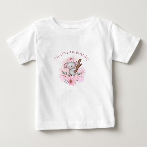 Personalized Koala First Birthday Shirt