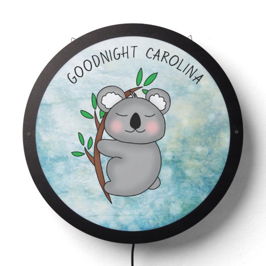 Personalized Koala Good Night (Add Name) LED Sign (Lights Off)