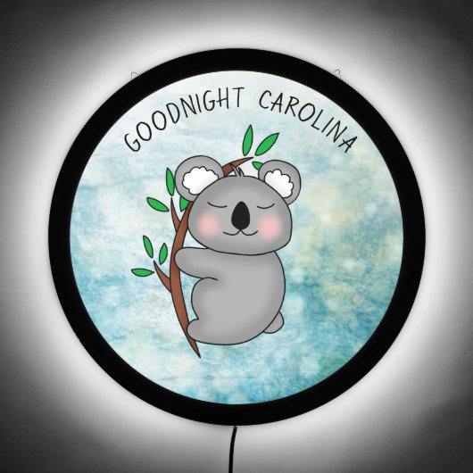 Personalized Koala Good Night (Add Name) LED Sign (Front)