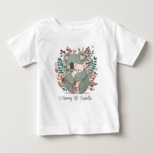 Personalized Koala Love Baby T_shirt